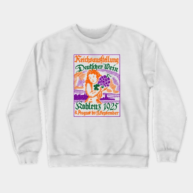 1925 German Wine Fair Crewneck Sweatshirt by historicimage